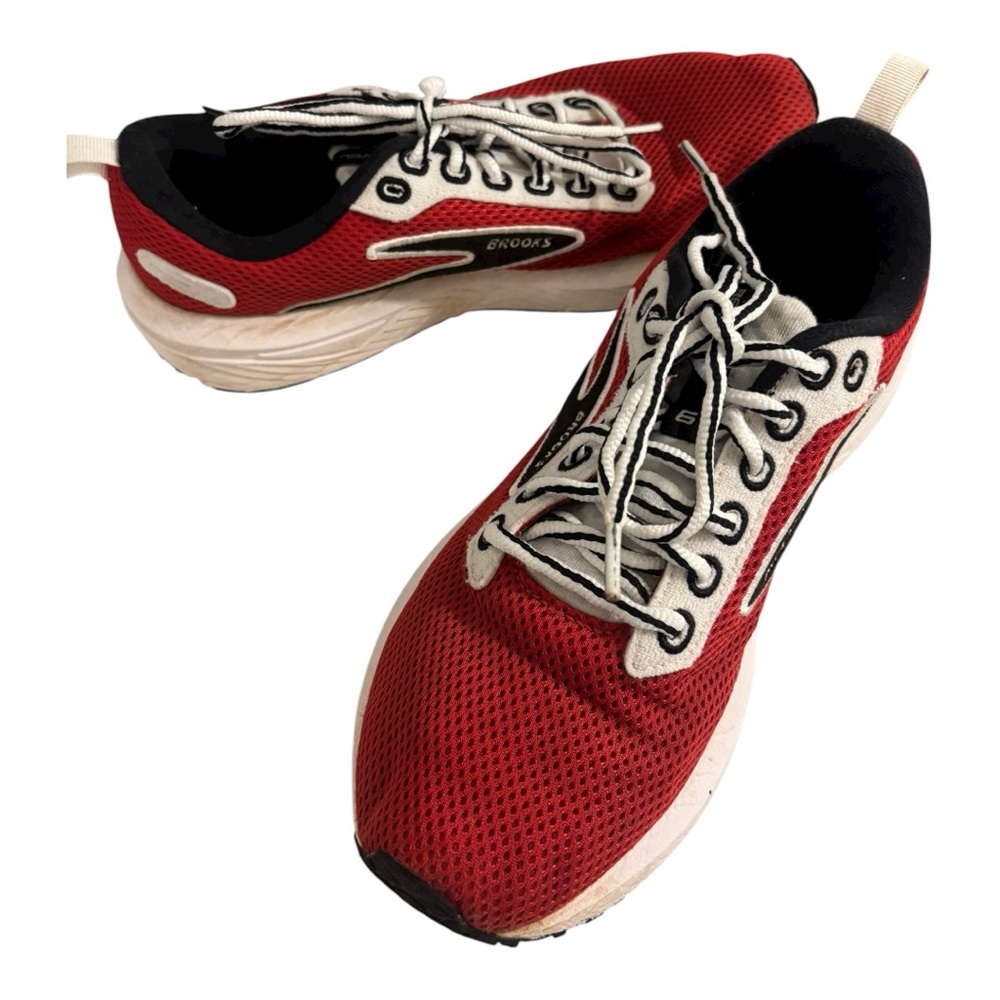 Brooks Red and White Men’s Running Sneakers
